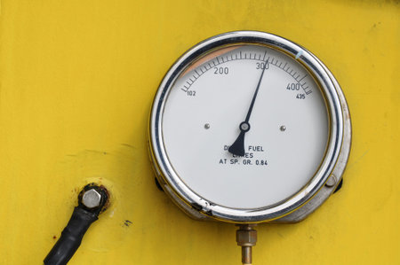 Pressure gauge for measuring pressure in the system, Oil and gas process used pressure gauge to...