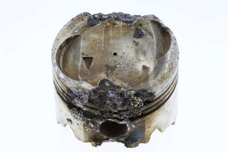 Piston damaged from high combustion ration or knock process.の写真素材