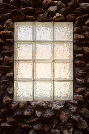 vintage stone wall surface with cement. Closeup old stone wall.