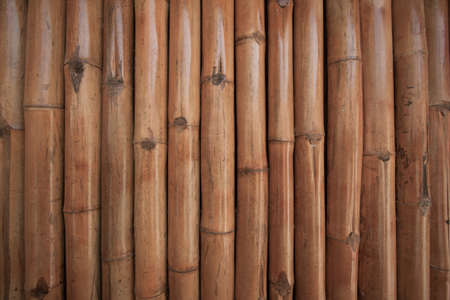 Bamboo wall background in the building. Close up bamboo wall.の写真素材
