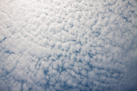 The blue sky with white cloud in good weather day.