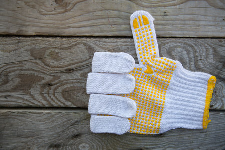 Hand sign in industry job, Industry background and safety concept, communication in the job with the...