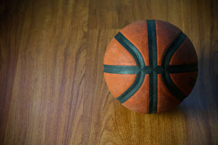 basketball on court or wooden, popular sport with teamの写真素材
