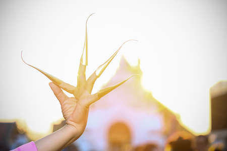 thai nail dance at chiangmai province.Thai culture showing in Holiday.の写真素材