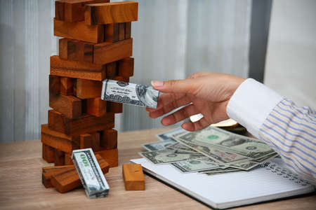 business concept. Business planning by investor. Modern business investment with many money. Business plan for join with some project. business important with the company. Business flow by the money.の写真素材