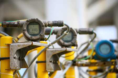 Pressure transmitter in oil and gas process , send signal to controller and reading pressure in the...