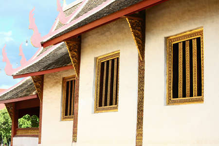 Temple in Thailand which identity of the country, Gold temple and pagoda in temple which buddhism would like to pray the buddhist in the temple, beautiful temple or architecture in thailand.の写真素材