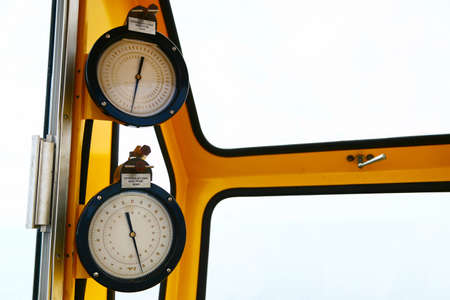 Crane construction on Oil and Rig platform for support heavy cargo, Transfer cargo or basket on work site, Heavy industry, heavy job on the oil and gas platform, Offshore operation on the platform.の写真素材