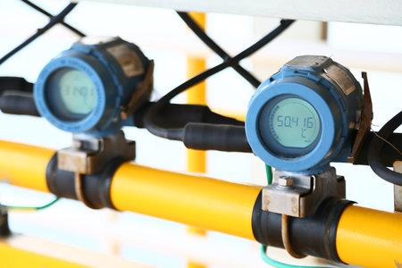 Pressure transmitter in oil and gas process, Send signal to controller and reading pressure in the...