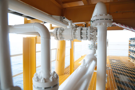 Valves manual in the production process. Production process used manual valve to control the system,...