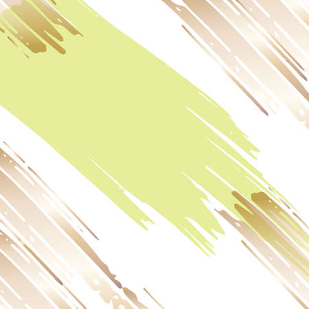 Brush strokes in pastel colors with bronze gradient on a white background. Grunge elements for your design and texture banners for story and post. Template for company and invitation to eventのイラスト素材