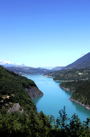 Lake of monteynardの写真素材