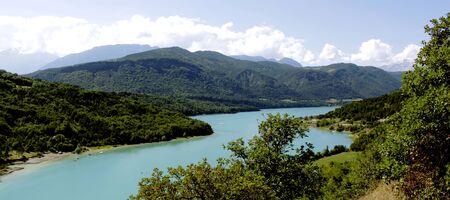 Lake of monteynardの写真素材