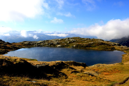 mountain lakeの写真素材