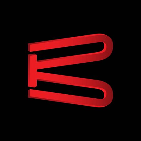 letter B icon 3Dのイラスト素材