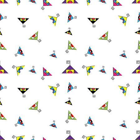 pattern design with simple shape and colorfulのイラスト素材