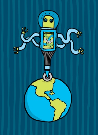 Alien domination over earthのイラスト素材