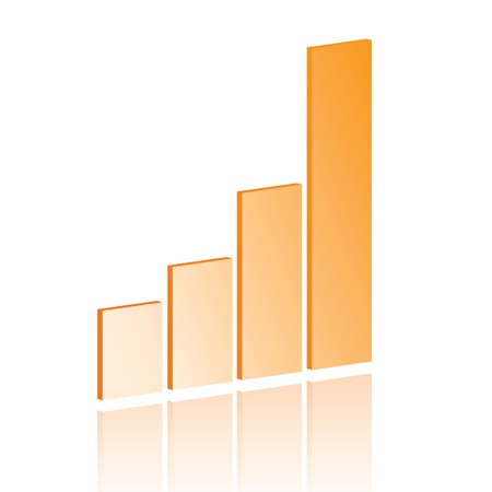 Bars rising growth shiny iconのイラスト素材