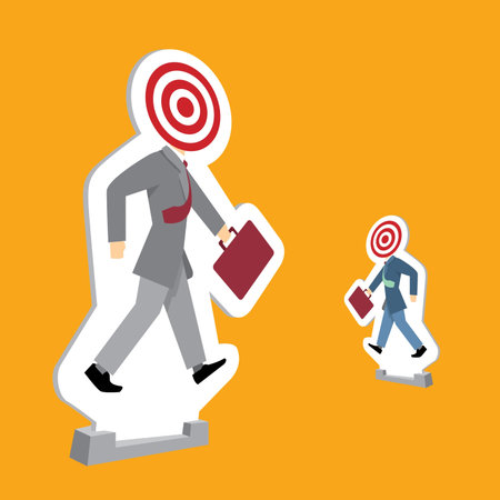 Businessmen standing as targetsのイラスト素材