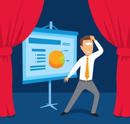 Businessman performing presentationのイラスト素材