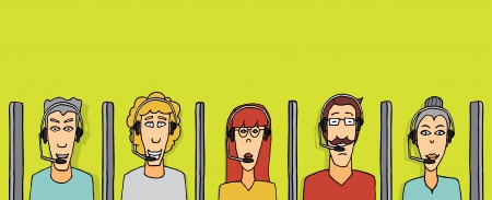 Call center / Help deskのイラスト素材