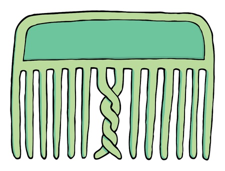 Confused tangled combのイラスト素材