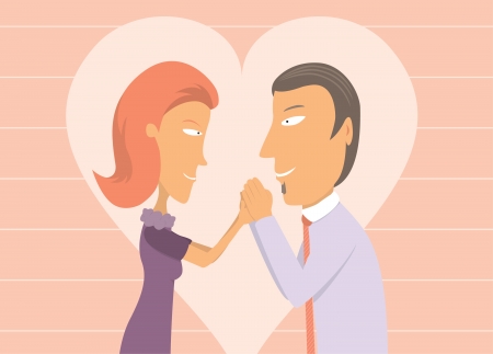 Couple in loveのイラスト素材