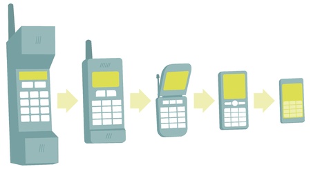 Mobile phone evolutionのイラスト素材