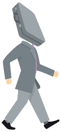 Businessman with one thing on his head: businessのイラスト素材