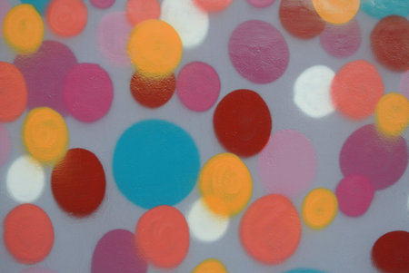 Colorful dots painted on the wall