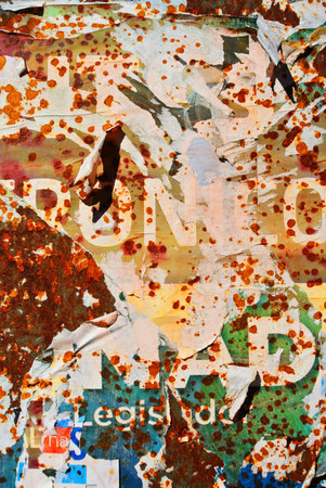 Photograph of urban random collage background or typography texture