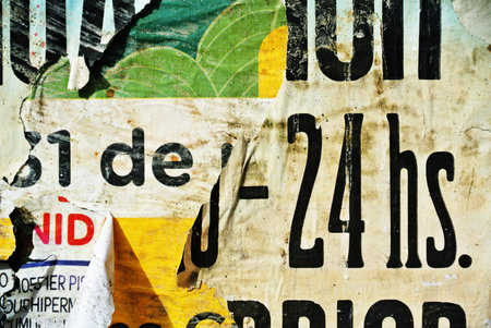 Photograph of urban collage background or paper textureの写真素材