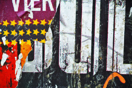 Photograph of urban collage background or typography paper texture