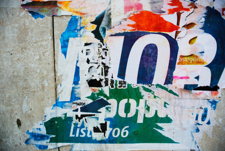 Photo of urban collage background or typography paper textureの写真素材