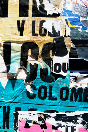 Photo of urban collage background or typography paper texture