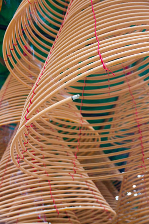 circular incense in Chinese Temple