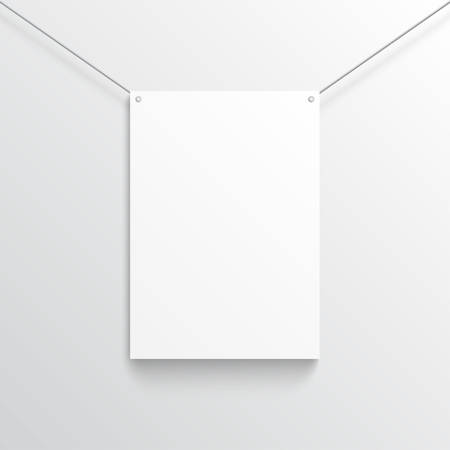 White poster mockup on grey backgroundのイラスト素材