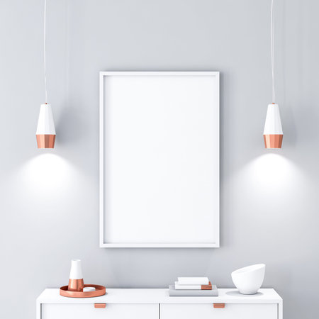 White poster Frame hanging on the wall