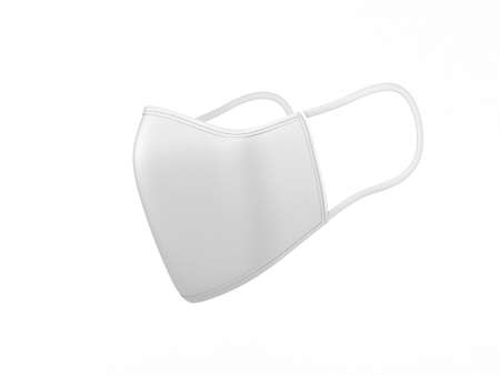 Anti pollution Face Mask mockup isolated on white, 3d renderingの写真素材