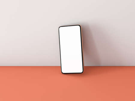 Smartphone mockup with wide screen, 3d renderingの写真素材