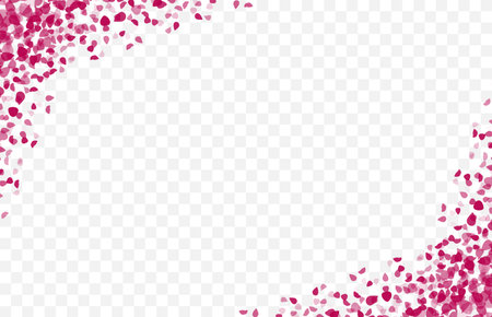 Rose Petals Frame, Border For Decorations, And Card Illustrationのイラスト素材