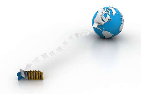 Files transferringの写真素材