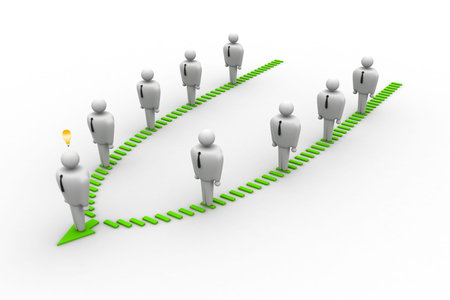 A group of peoples generate a networkの写真素材