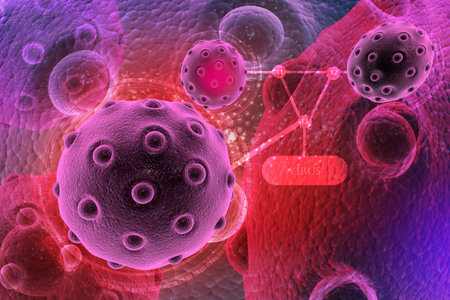 3d rendering of a virus