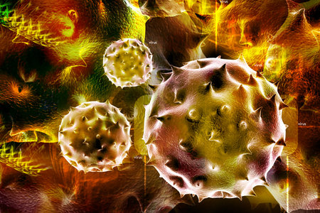 3d virus on a attractive 