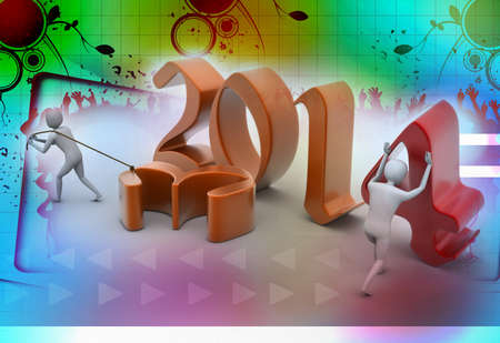 New year 2014 の写真素材