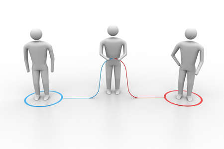 3d people connectingの写真素材