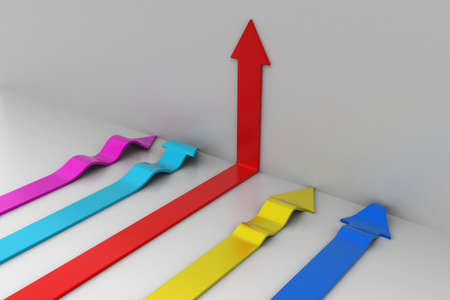 3d arrowsの写真素材