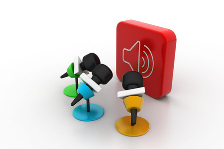 Microphone with sound symbol