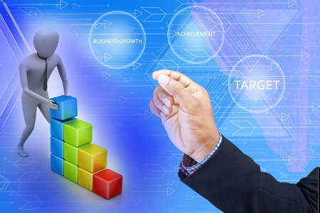 Smart hand showing   growth concept of the business の写真素材